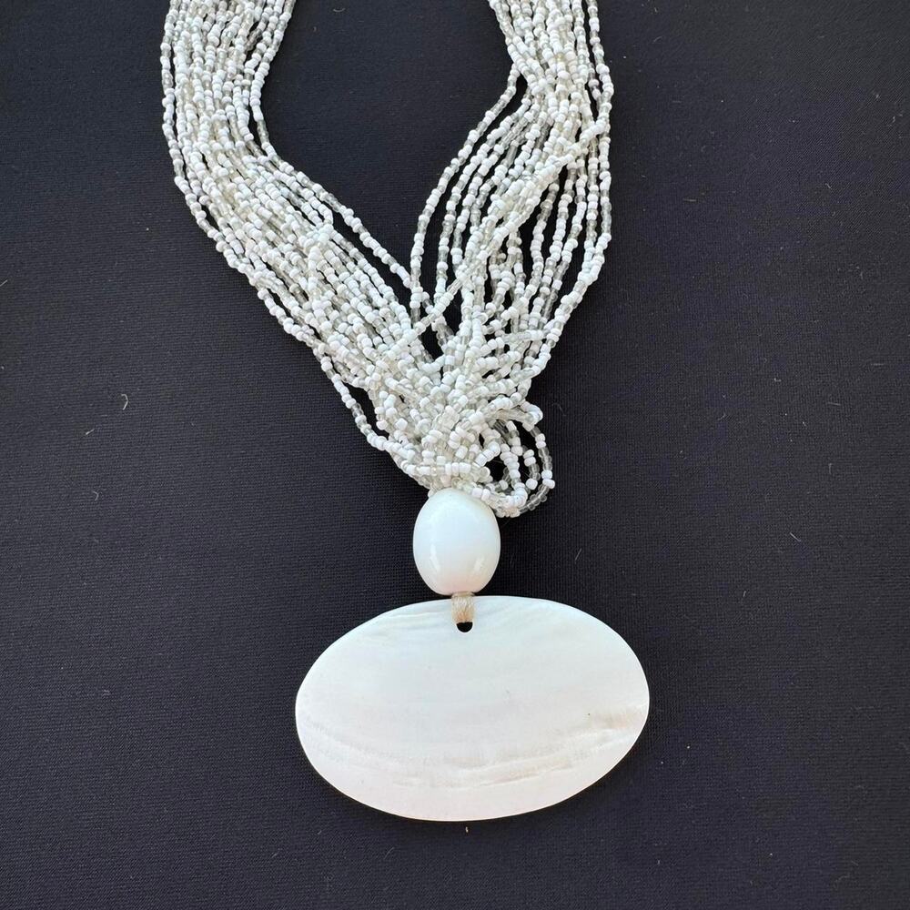 White beaded necklace
